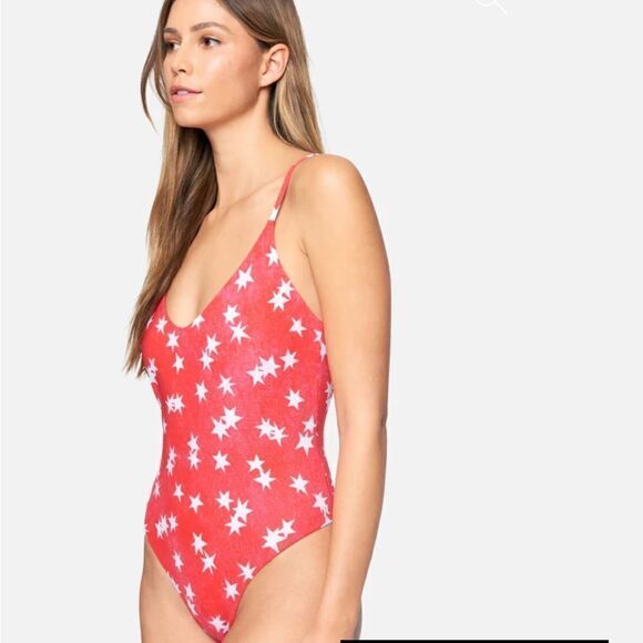 NWT- HURLEY STAR SPANGLED LOW BACK ONE PIECE- Size Large - Picture 3 of 10